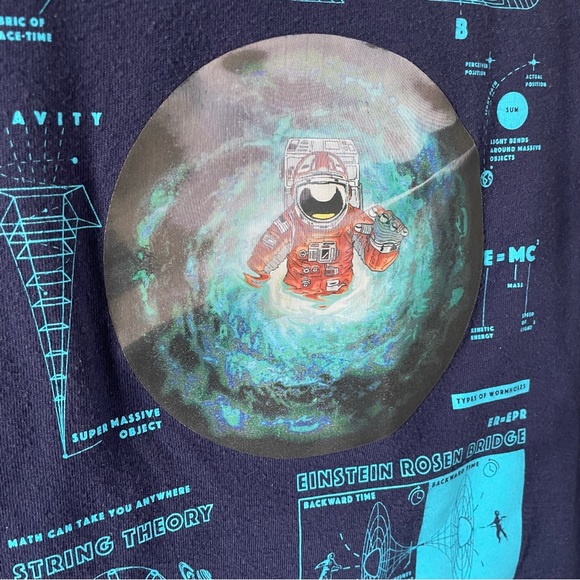 Old Navy Boys Visual-Effects Space Themed Short-Sleeve T-Shirt - Navy Blue - Picture 4 of 8